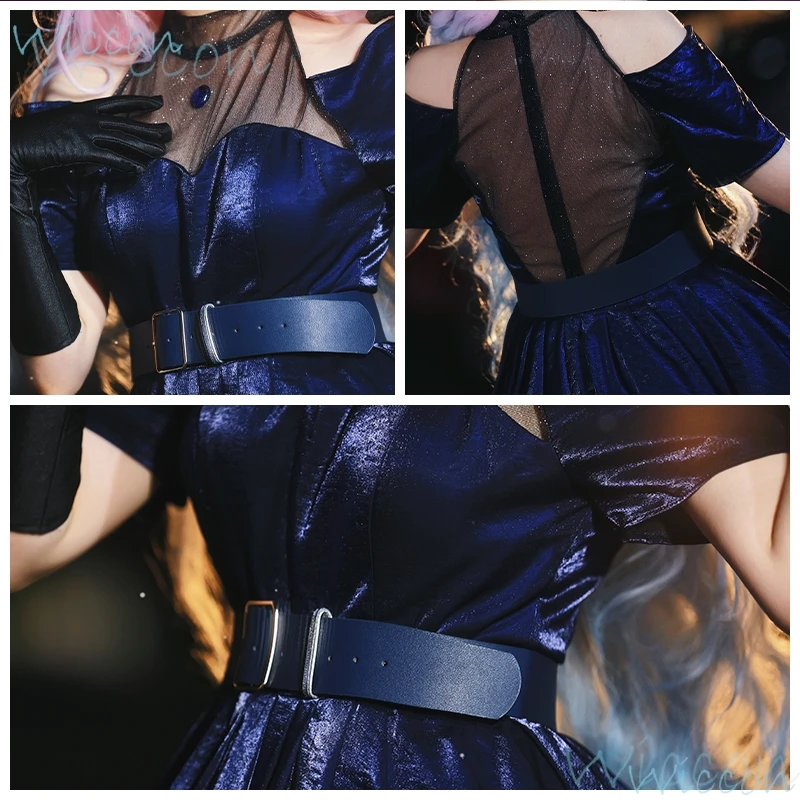 Аниме ALIEN STAGE Mizi Косплей Костюм IDOL Одежда для выступлений Хэллоуин Женское синее