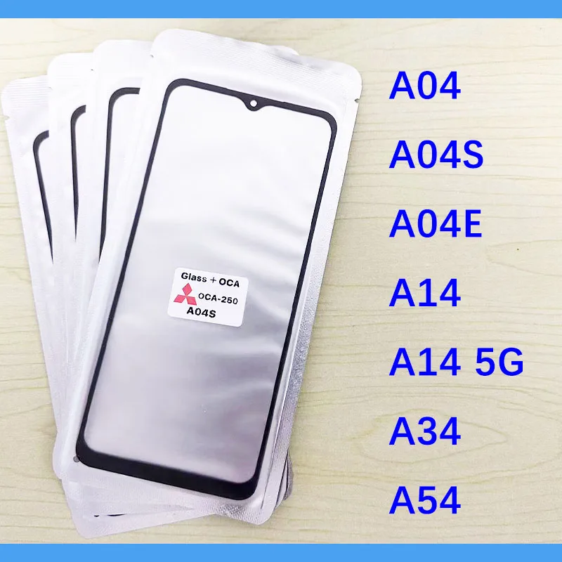 

10 шт. Топ QC для Samsung Galaxy A04 A04S A04E A14 5G A34 A54 A24 4G ЖК передний сенсорный экран Объектив Стекло с OCA клей