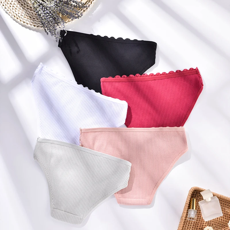 3 шт. женские кружевные трусики с лепестками