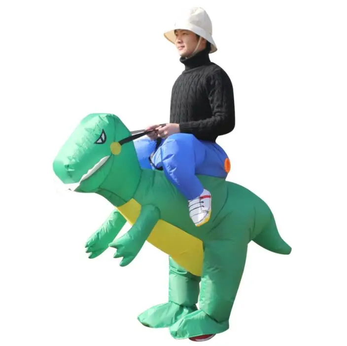 

suit inflatable dinosaur Costume Riding T Rex Air Blow up Funny Party Halloween Costume for Kids