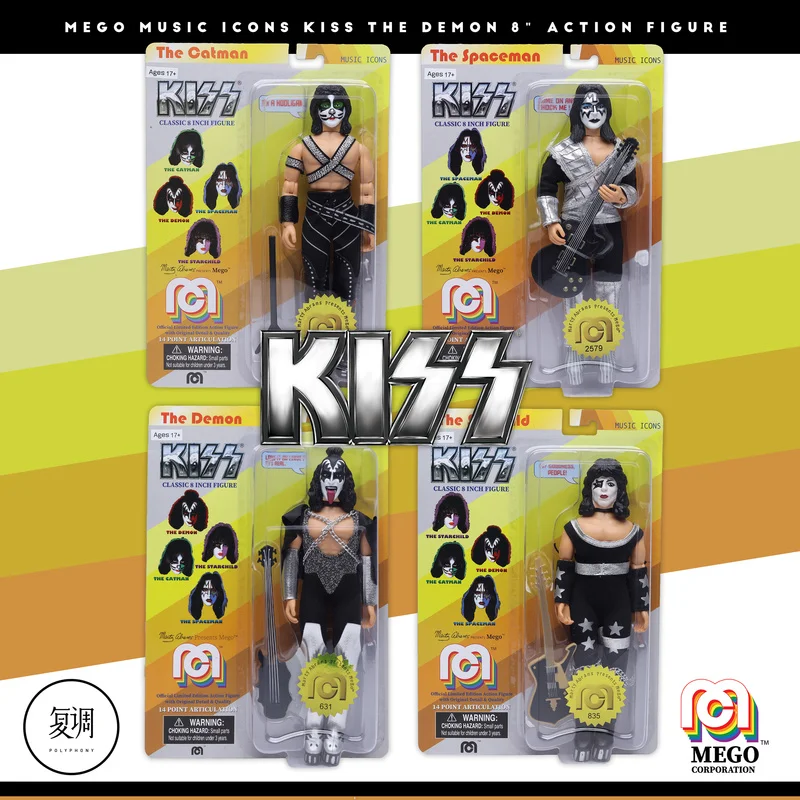 В наличии Mego 8 &quotфигурка - Kiss Love Gun Hard Rock Band Heavy Metal Music Toy Collection Подарок для мальчика