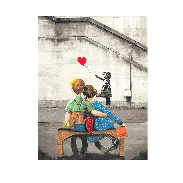 

Печать на холсте Banksy "Современные граффити"