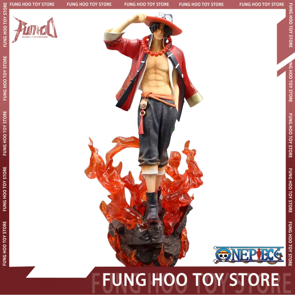 

38cm One Piece Fire Fist Ace Figures Portgas·D· Ace Anime Figure Statue Figurine Pvc Model Doll Collectible Room Decoration Toy