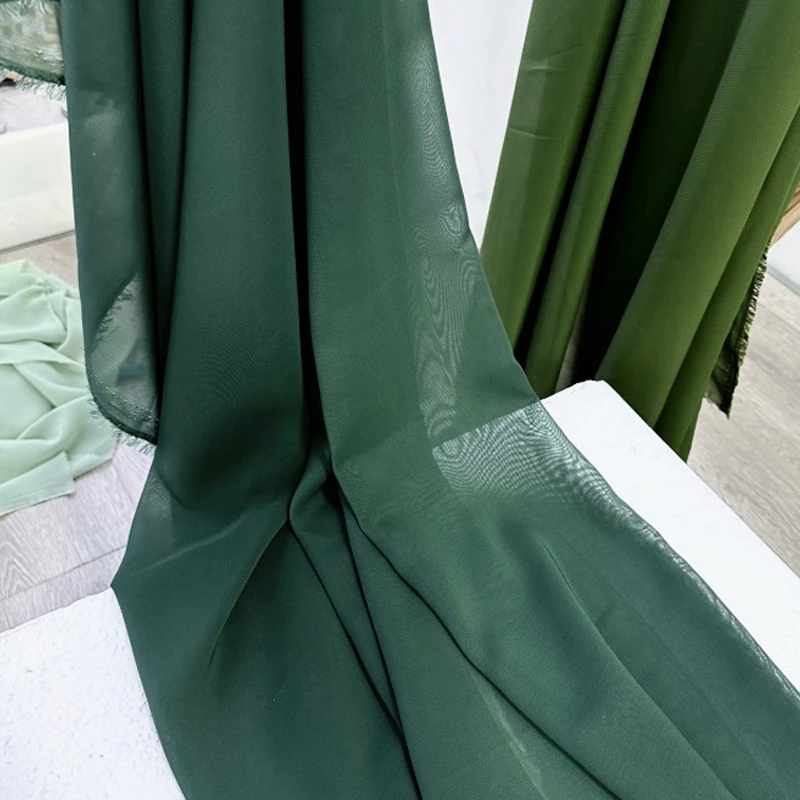 Оливковая зеленая шифоновая ткань свадебное украшение для вечеринки жоржет