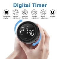 digital kitchen timer magnetic rotation countdown timer led electronic screen alarm remind for kitchen cooking shower study