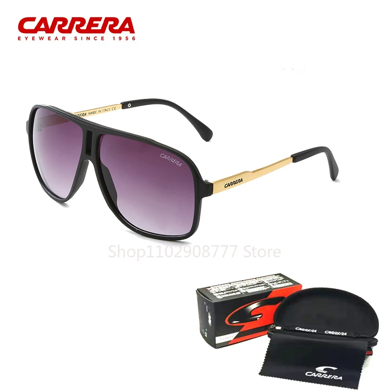

Солнцезащитные очки-авиаторы CARRERA UV400 для мужчин и женщин, Классические винтажные спортивные солнечные очки в металлической оправе в стиле ретро для вождения, 122