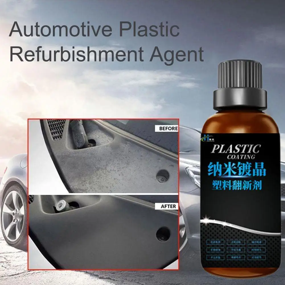

30ml Car Plastic Refurbishment Agent Parts Interior Cleaning Waxing Coating Waxing Agent Automotive Interior Glazing X6k9