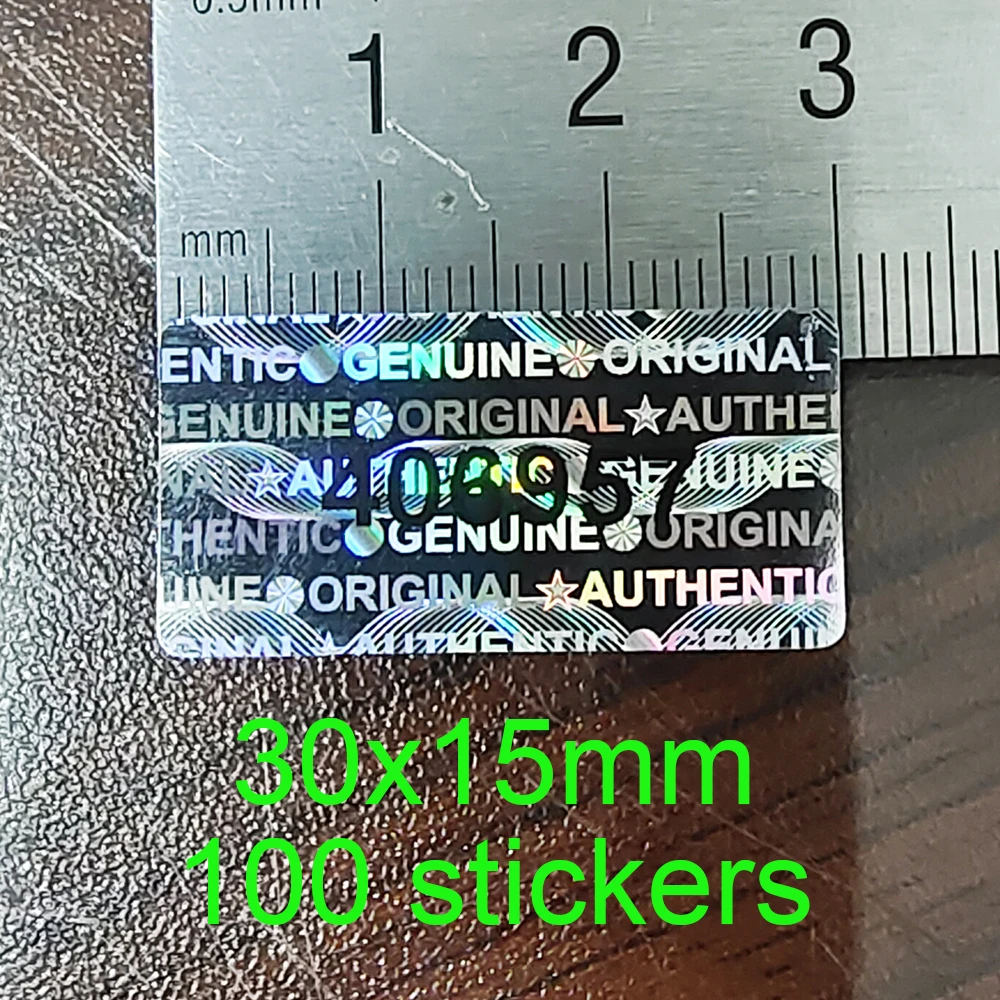 

Голографические наклейки с номером XMYLNG 100 шт