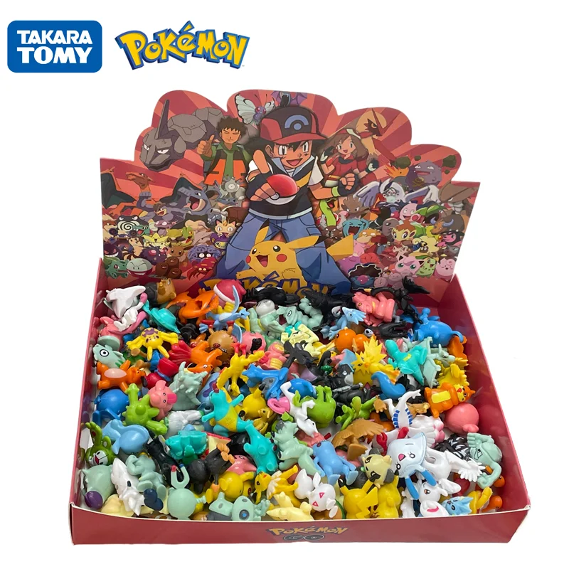 

24-144PCS No Duplication Pokemon Anime Action Figure Gift Box Cute Cartoon Pikachu Model 2-3cm Mini Doll Kids Toy Birthday Gifts
