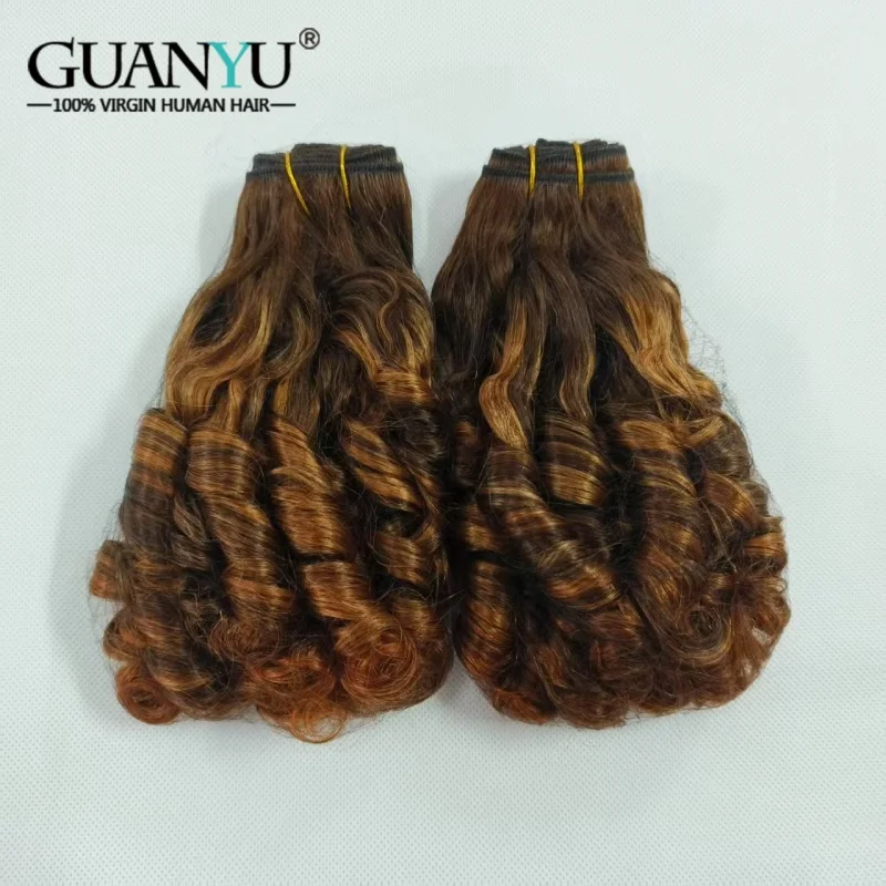 Фото Наборы бразильских натуральных волос Funmi Honey Blonde P4/30, 3/4 пучка, 100 г, для наращивания и плетения №2