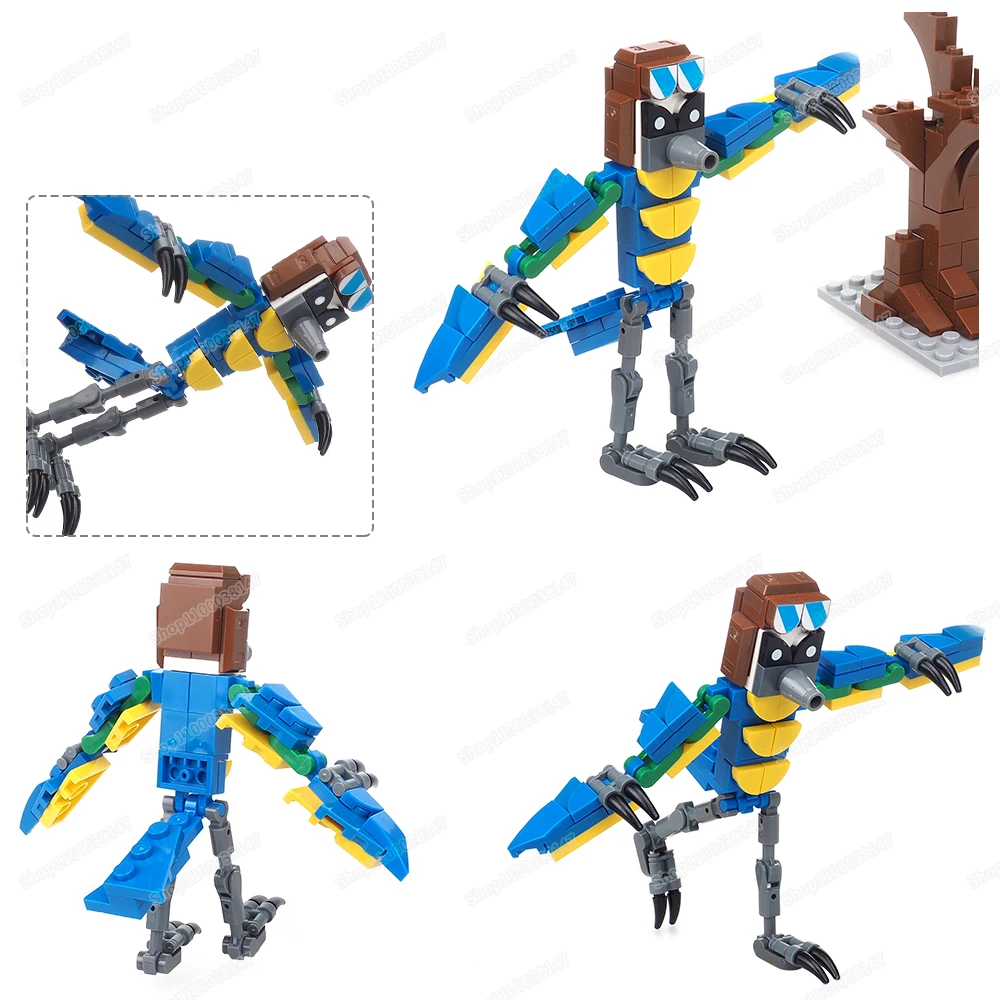 Конструктор попугаи монстров фигурки Индиго-парка исследуйте животных маскаты