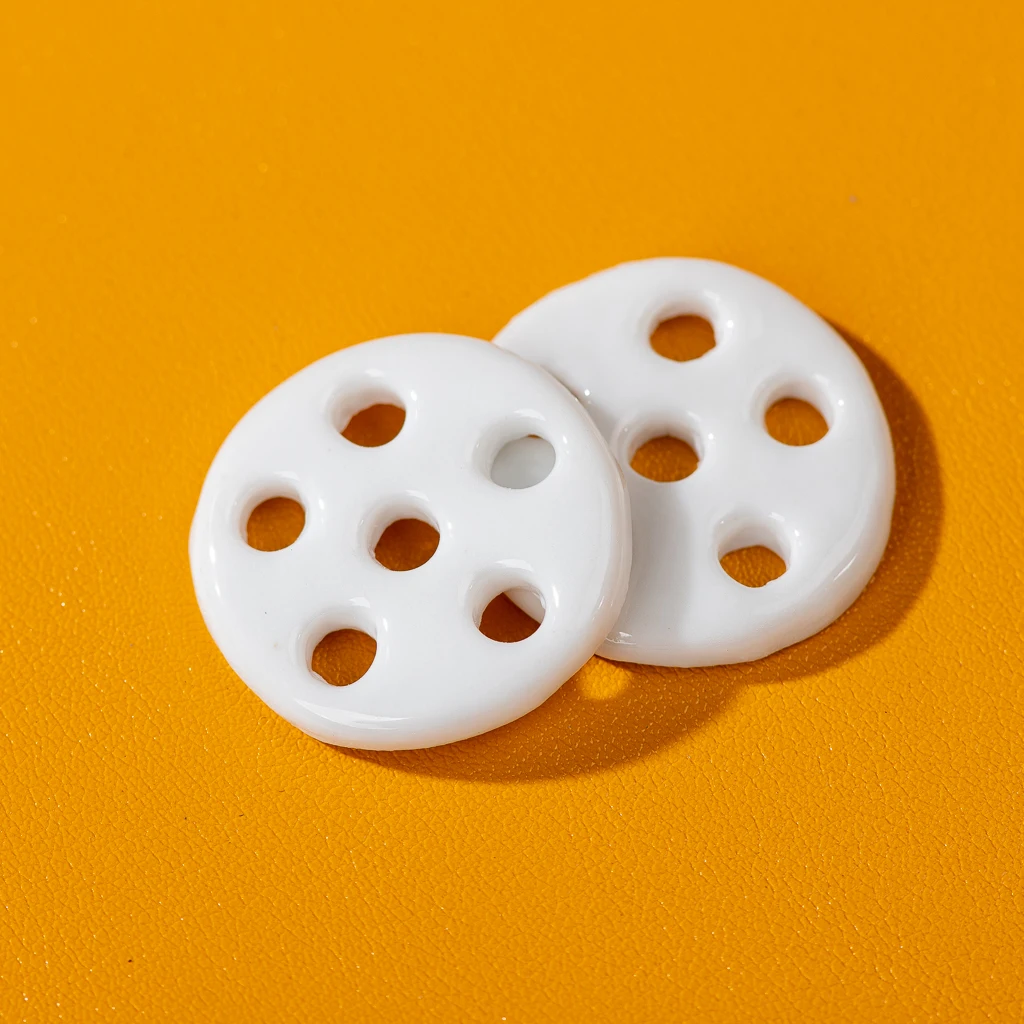 Изысканный керамический Лотос ломтиками корня мультфильм завод фарфоровые бусы аксессуары DIY ожерелье аксессуары Z048