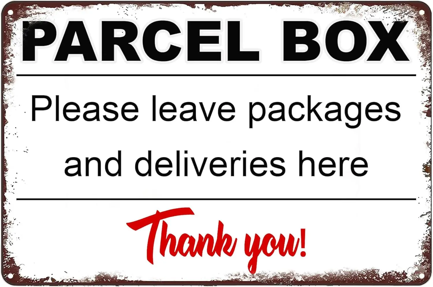 Забавный Tn Sgns Prcel Box Plese Leve Pckges nd Delveres Here Vntge Wrnng Sgn для дома Br Pub Club Cfe Room Grge Mn Cve 8x12 nch