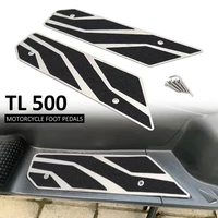 motorcycle accessories cnc aluminum footrest foot pads pedal plate pedals floorboards for sym maxsym tl 500 tl500