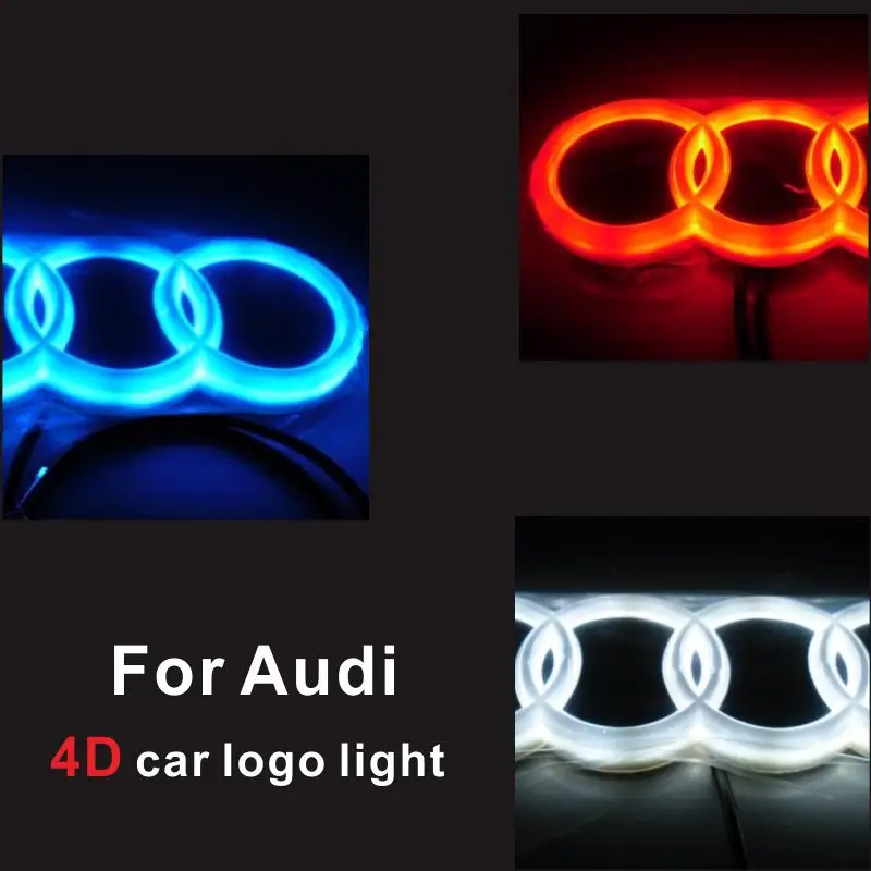 

Car China network LED light 4D logo light car logo modified light accessories for Audi Q3 Q5 A1 A3 TT A3 A5 A4L A6L A7 A8 Q5 Q7