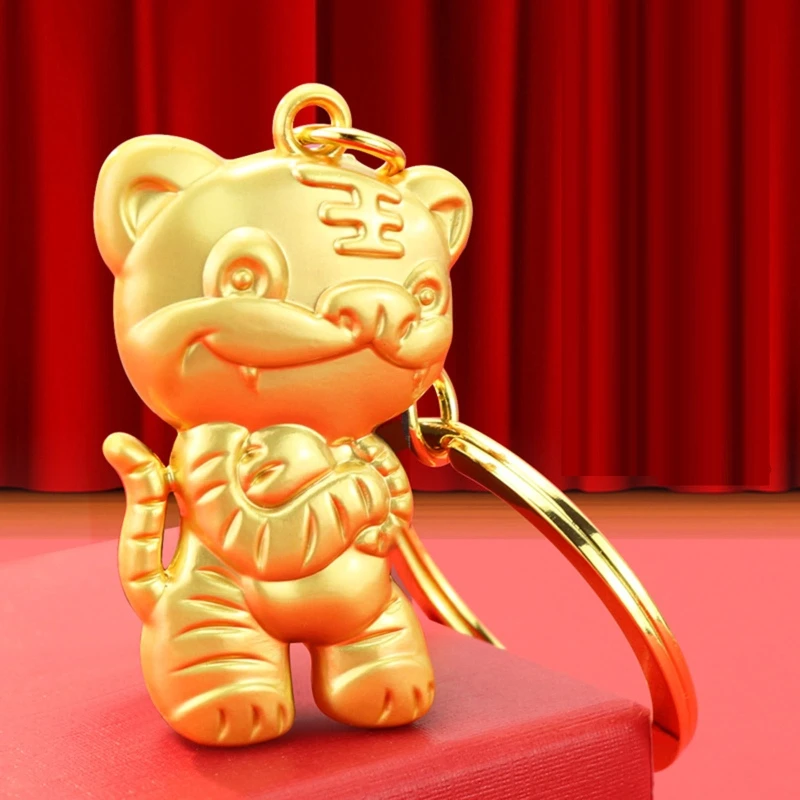 Брелок на удачу U2JF Ins с тигром, брелки с подвеской, украшение, сувенир, подарок для женщин, мужчин, друзей, модные автомобильные ключи, подвесной Декор