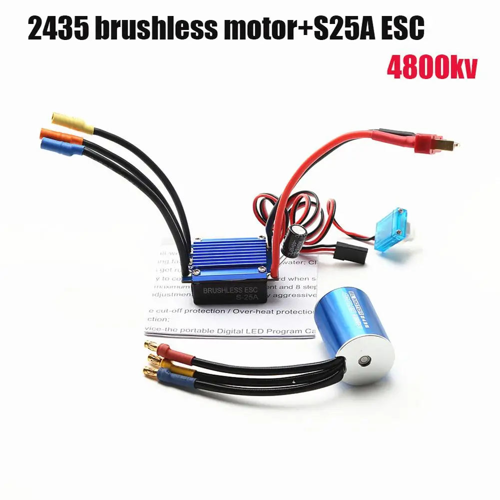 2435 3300kv/4500kv/4800kv бесщеточный двигатель 25a бесщеточный Esc совместимый с Traxxas Hsp Wltoys 1/16 1/18 Rc грузовик автомобиль Лодка запчасти