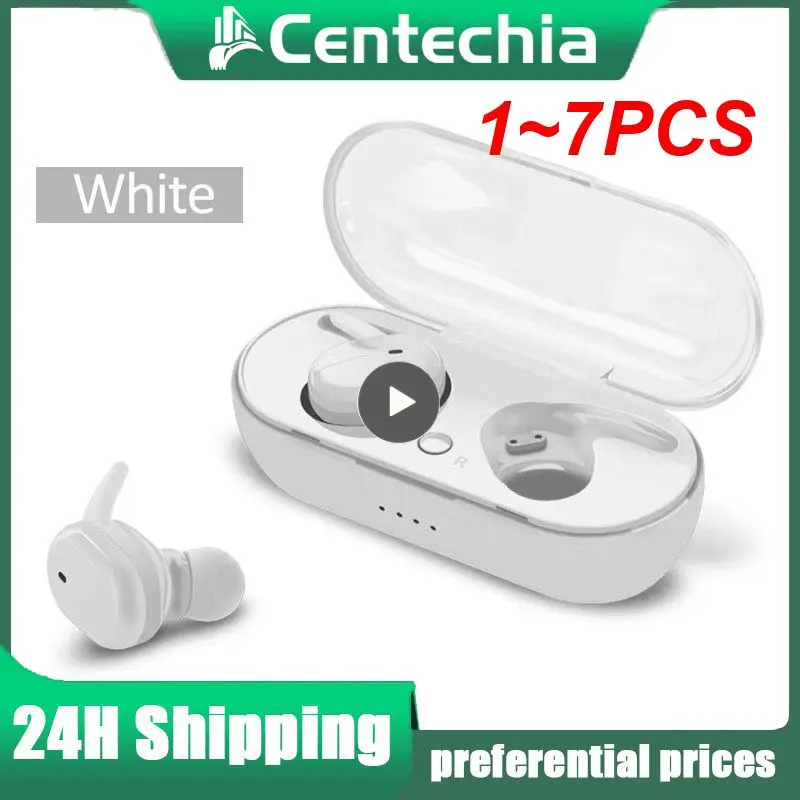 

1~7PCS Wireless Headphones 2200mAh Charging Box Sports Waterproof Headsets HiFi Stereo Earbuds With Microphones