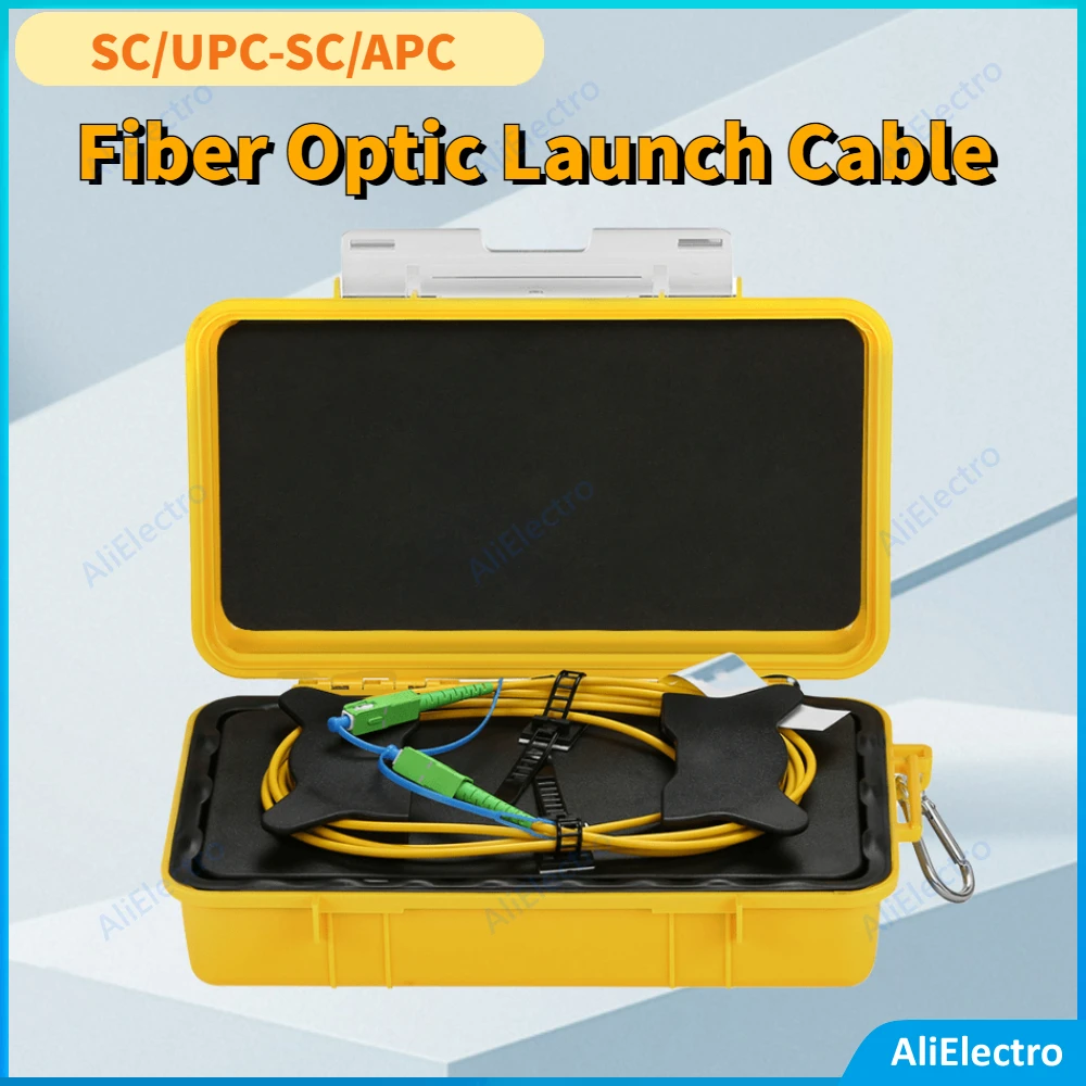 Factory price SC/UPC-SC/APC SM 500m 1km 2km OTDR Blind Zone Eliminator Box Fiber Optic Launch Cable   1310/1550nm Fiber Rings