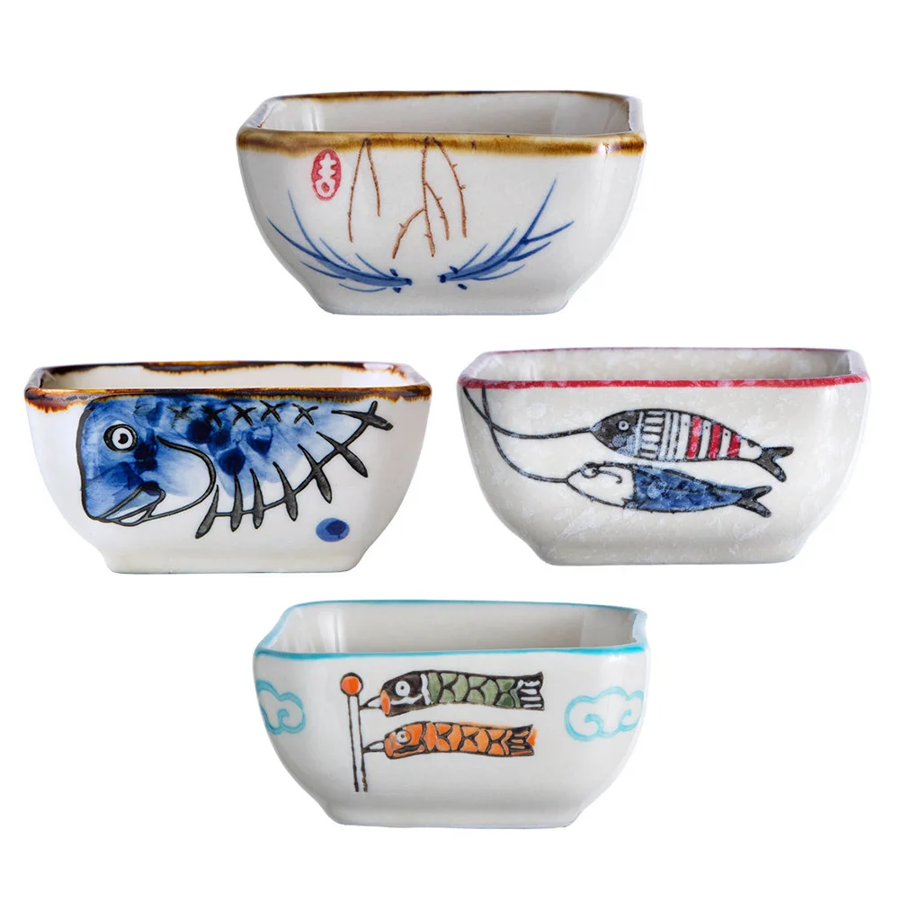 

Bowls Sauce Japanese Dishes Dipping Ceramic Dish Bowl Soy Plate Sushi Porcelain Pinch Appetizer Seasoning Plates Mini Saucer
