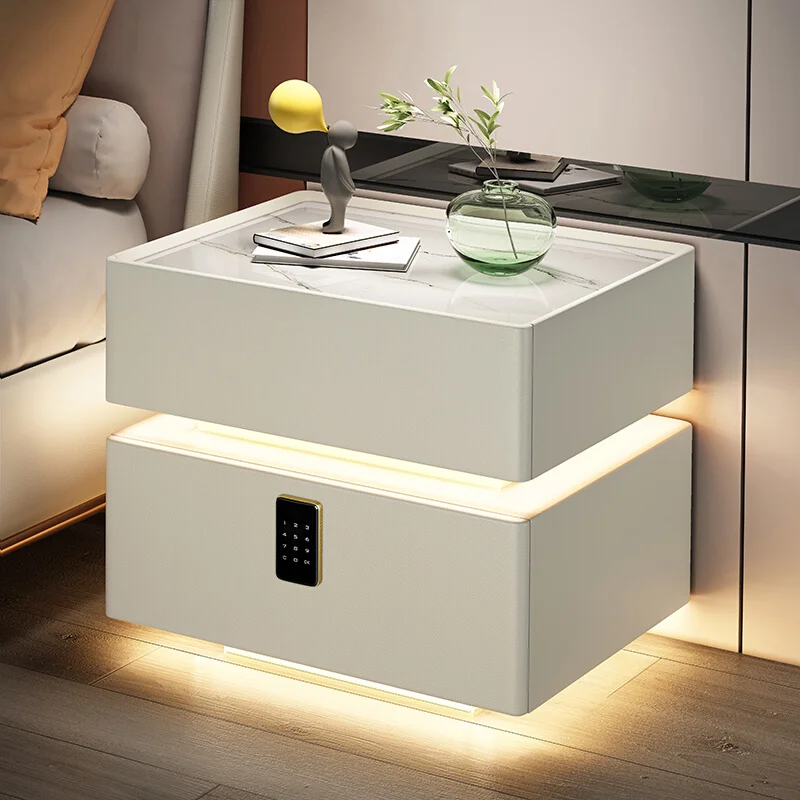 

Storage Comfortable Bedside Tables Multifunctional Smart Luxury Bedroom Bedside Table Auxiliary Created Comodino Home Furnitures