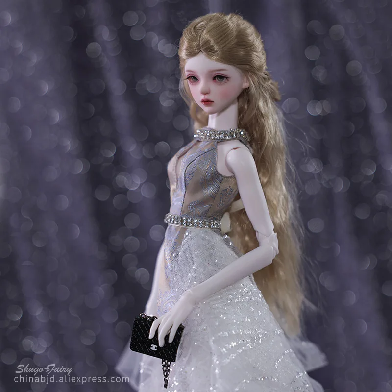 

Shuga Фея 1/4 Celia бария тело вечернее платье изящное женское современное свадебное платье подол стразы украшение соединенная кукла