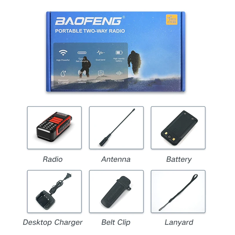 Baofeng 2022 UV-16 Max Professional Walkie Talkie High Power Dual Band 2 Way CB Ham Waterproof Radio Transceiver VHF UHF UV16S |
