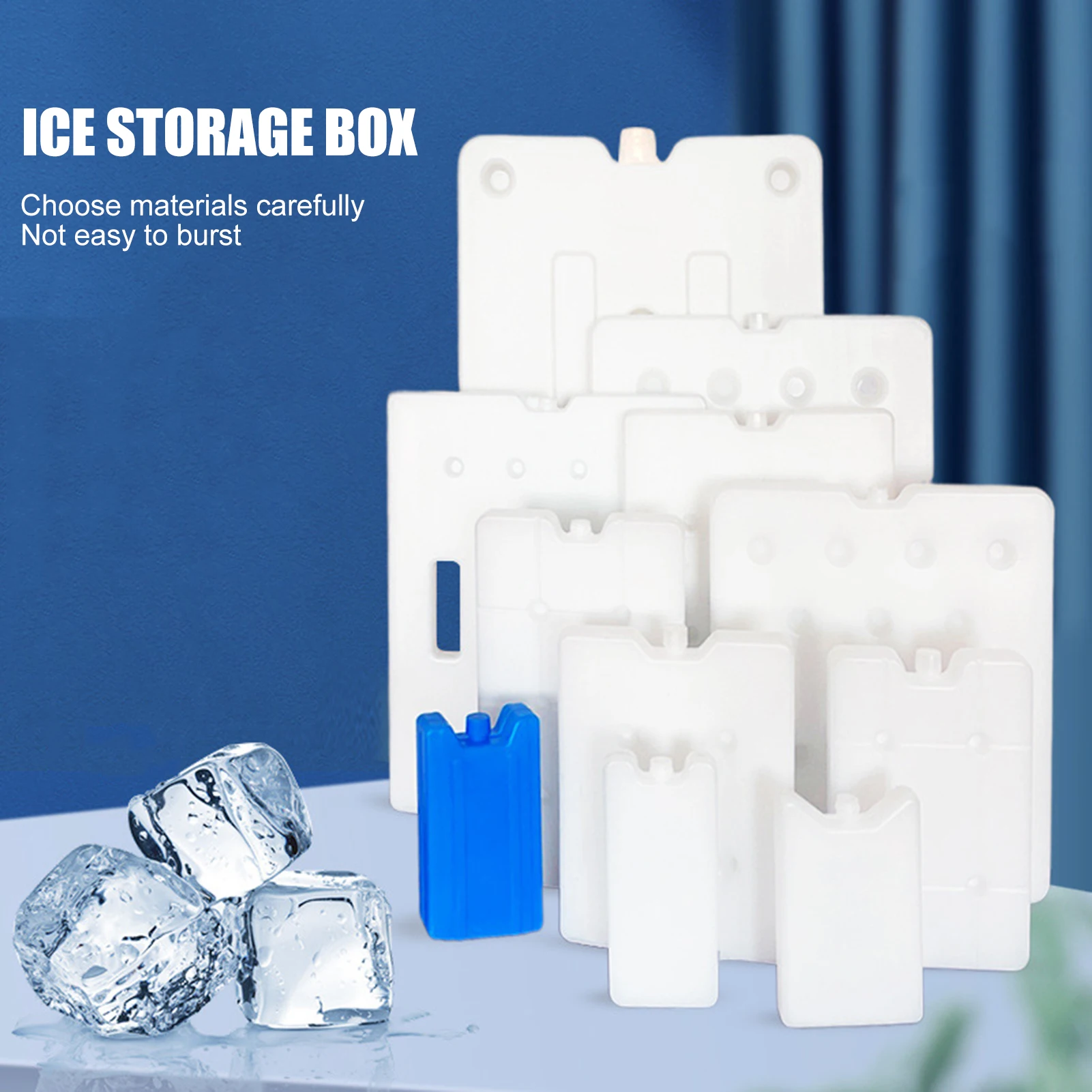 Gel Freezer Ice Blocks for Travel Lunch Reusable Cool Cooler Pack Bag Fresh Food Storage Water Injection Box Portable Ice Blocks