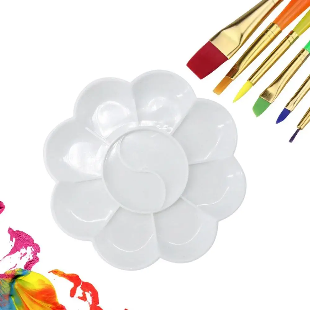 

White Plastic Art Alternatives Watercolor Paint Tray Painting Tool Painting Supplies Color Palette
