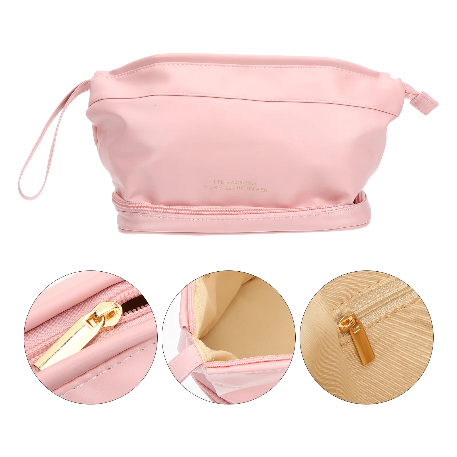 

Double-layers Large Makeup Organizer Zipper Girls Makeup Organizer Jewelry Pouch