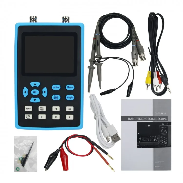 

DSO2512G 120M Bandwidth 500M Sampling Mini 2 Channel USB Digital Oscilloscope For Repairs