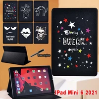 for ipad mini 6 case 2021 cover for ipad mini 6th generation 8 3 inch pu leather flip stand case cover