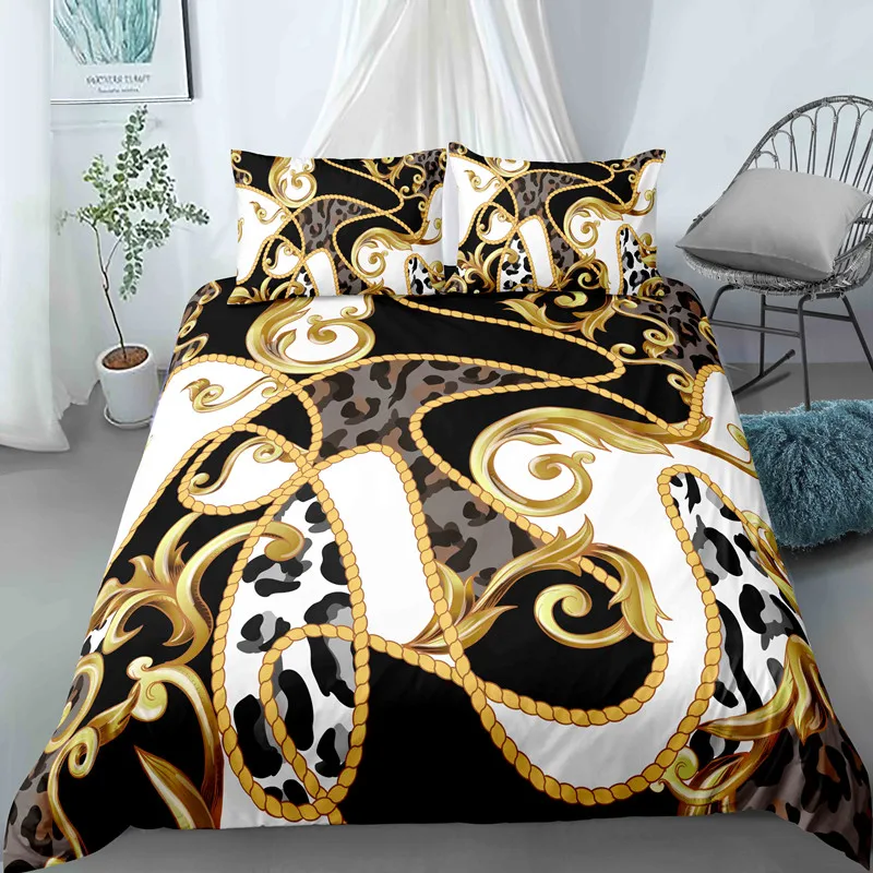 

New High Quality 3D Bedding Set Quilt Cover with 2pcs Pillowcase Soft Microfiber Duvet Cover Set Luxury Bedding Queen King Size