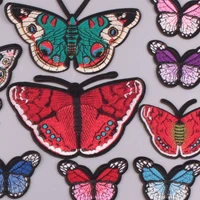 colorful butterfly embroidery patches for clotching crochet flowers for sewing patch for clothing jeans badge patch accessories