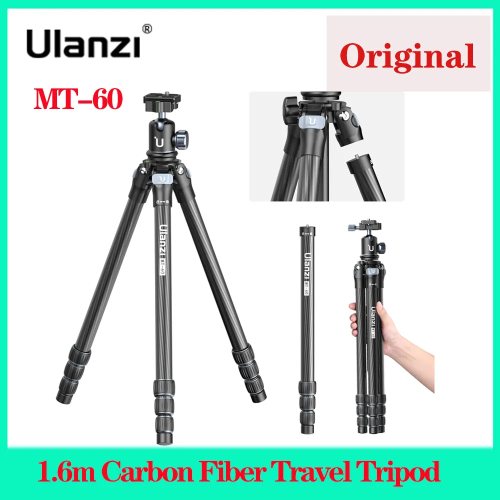 

Штатив Ulanzi MT-60 из углеродного волокна для путешествий на открытом воздухе смартфона DSLR камеры штатив монопод Arca пластина шарик головка инст...