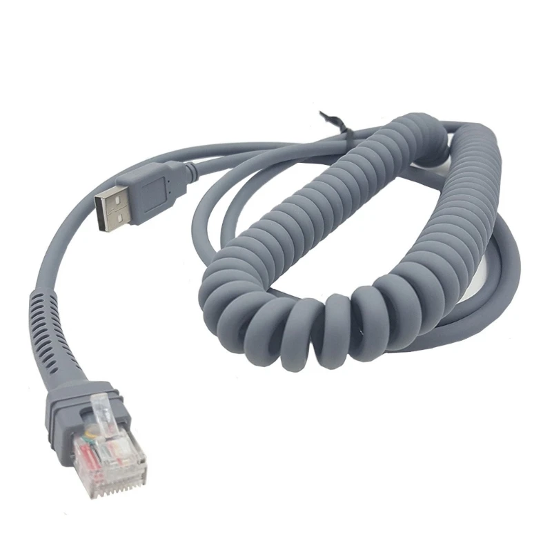 H37E LS2208 USB-кабель для Motorola Symbol LS2208AP LS1203 LS4208 LS4278, спиральный удлинительный кабель USB типа A, 9 футов,