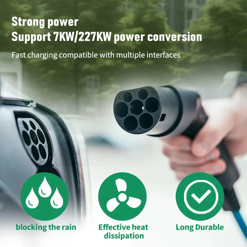 Tesla модель 3 Аксессуары 2023 Тип 2 на тип 1 адаптер для Европы в США электрические