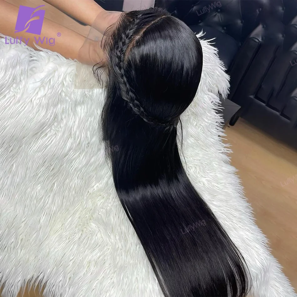 

Smooth Straight Full Lace Front Human Hair Wigs For Women 30 Inch #4 Lace Frontal Wig Remy Brazilian Can Make Ponytail Glueless