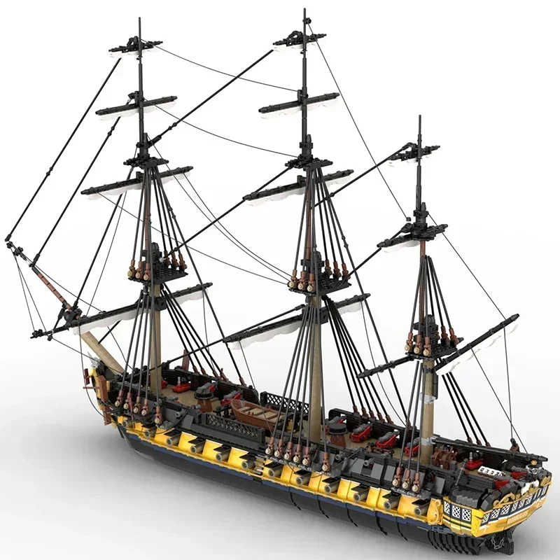 Модель военной лодки Moc строительные кирпичи британская технология HMS Romulus