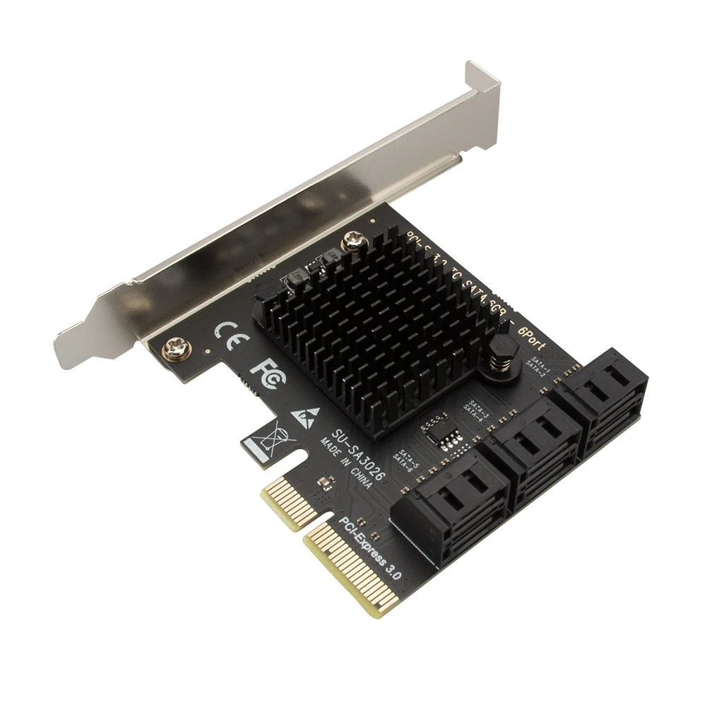 SA3001 2 порта SATA III PCIe Плата расширения 3 0 к PCI-e 1X карта контроллера PCI Экспресс
