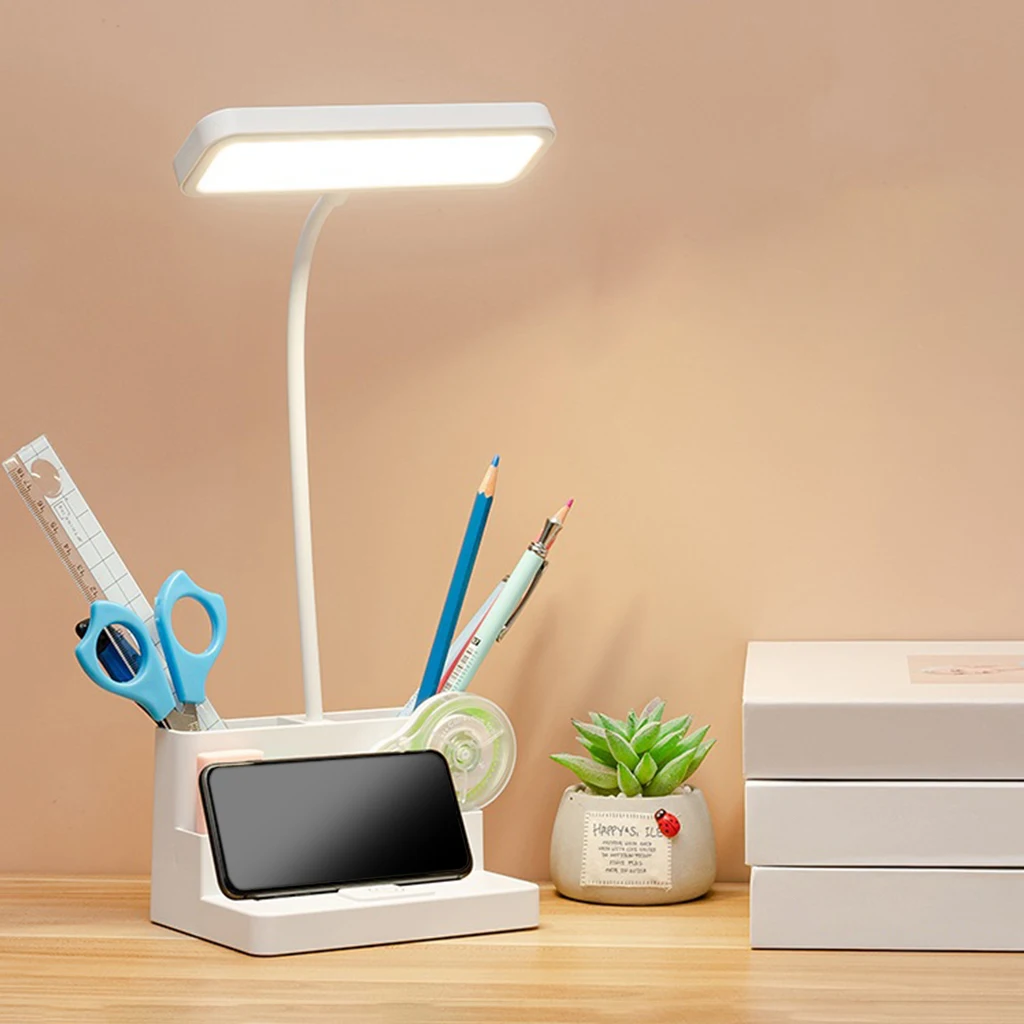 

Reading LED Desk Lamp with Pen Holder&Phone Holder Table Light Nightlight