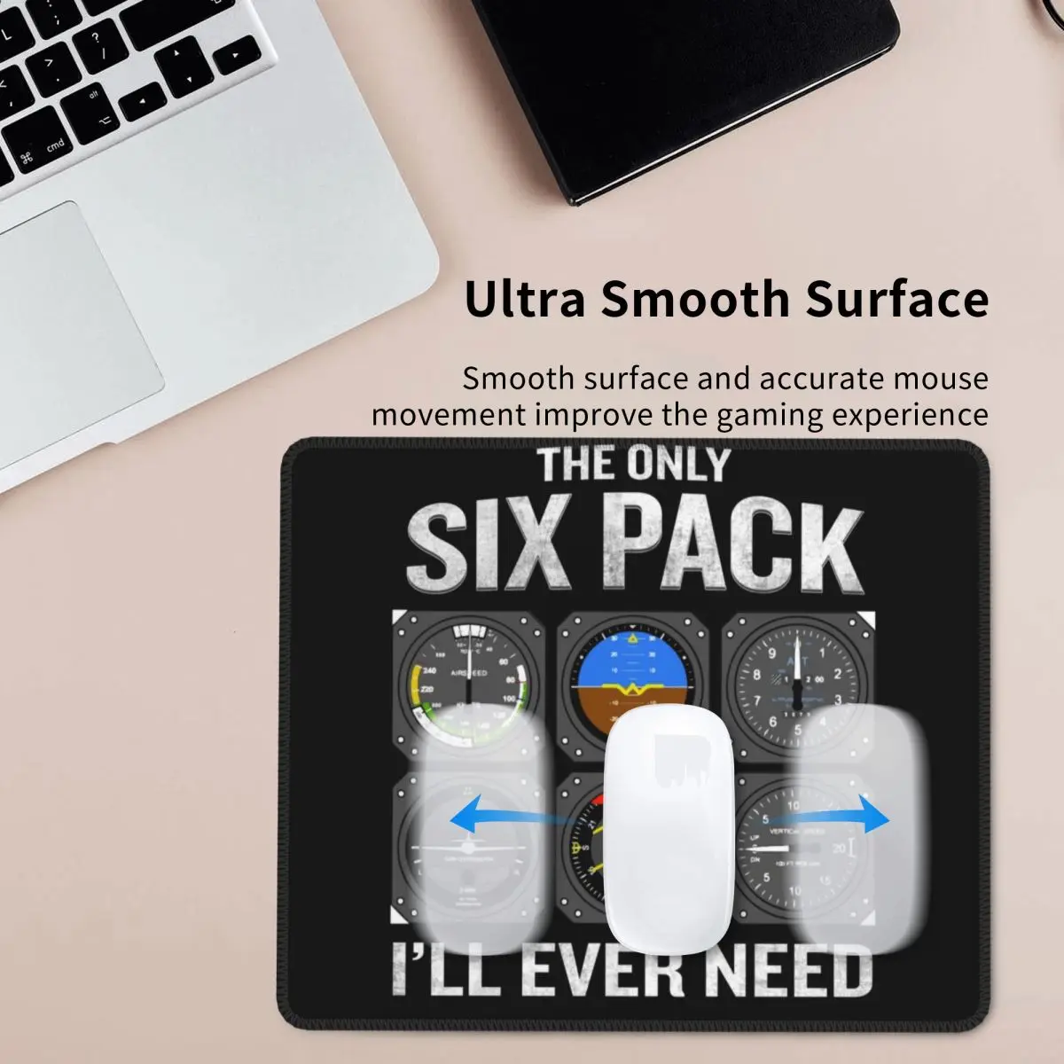 Коврик для мыши с шестью циферблатами резиновый нескользящий использования в