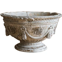 imitation wood carving retro column basin decorative ornaments american classical classic carved weathered wood silent style