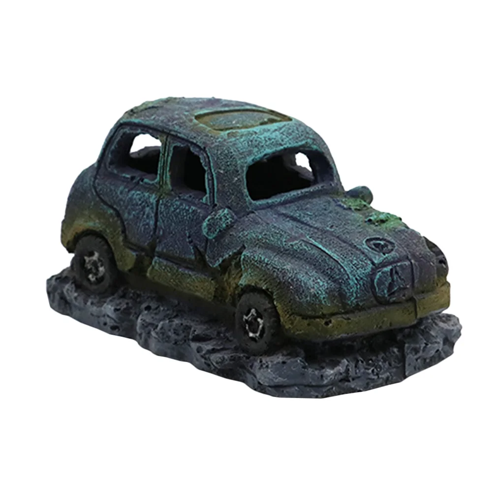 

Fish Tank Aquarium Car Ornament Hideout Cave Decor Shelter Wreck Decorations Hideouts House Resin Truck Landscape Decoration
