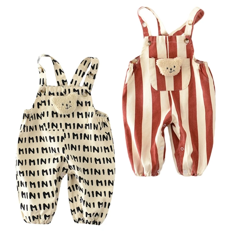 

Cartoon Strap Pant Spring Summer Embroidered Suspender Pant 0-3T Kid Jumpsuit