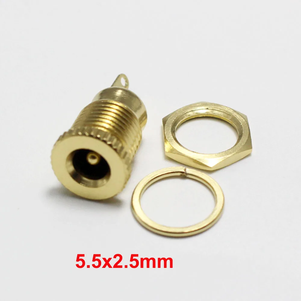 

NinthQua позолоченный разъем питания постоянного тока 5.5x2.1/2.5 10А