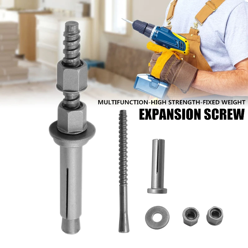 

1pc High Carbon Steel Anchor Expansion Screw Expansion Anchor Bolt For Home Improvement Car Repair Fixed weight Wall Cement