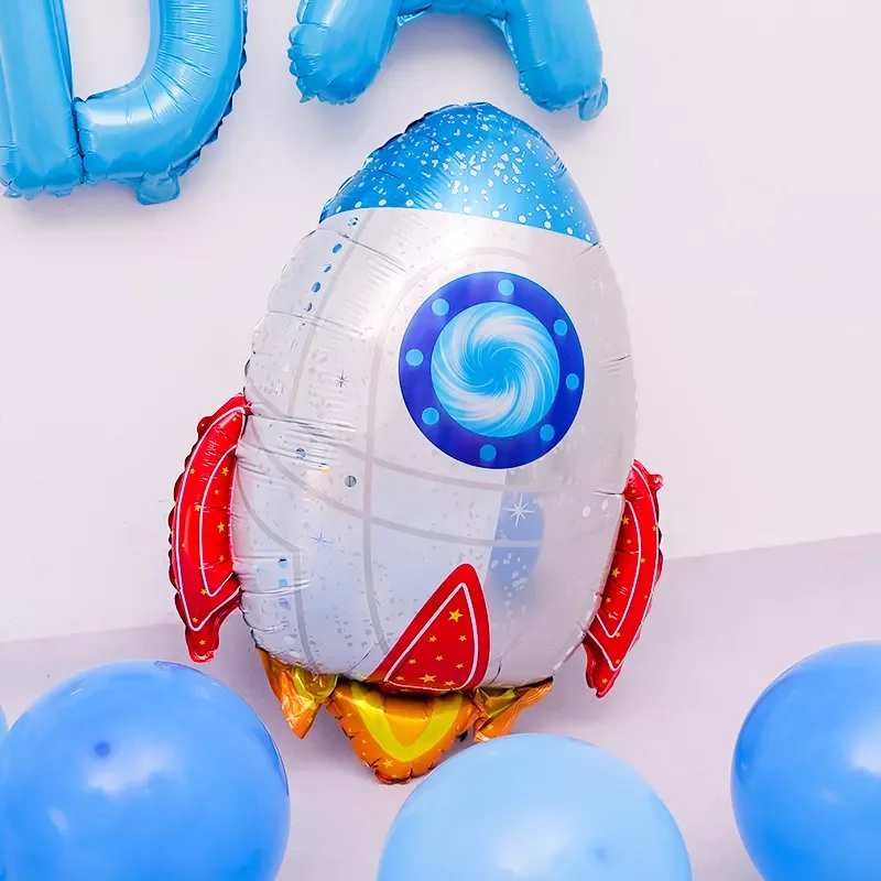 

37inch Outer Space Party Astronaut Balloon Rocket Foil Balloons Galaxy Theme Party Boy Kids Birthday Party Decor Helium Globos