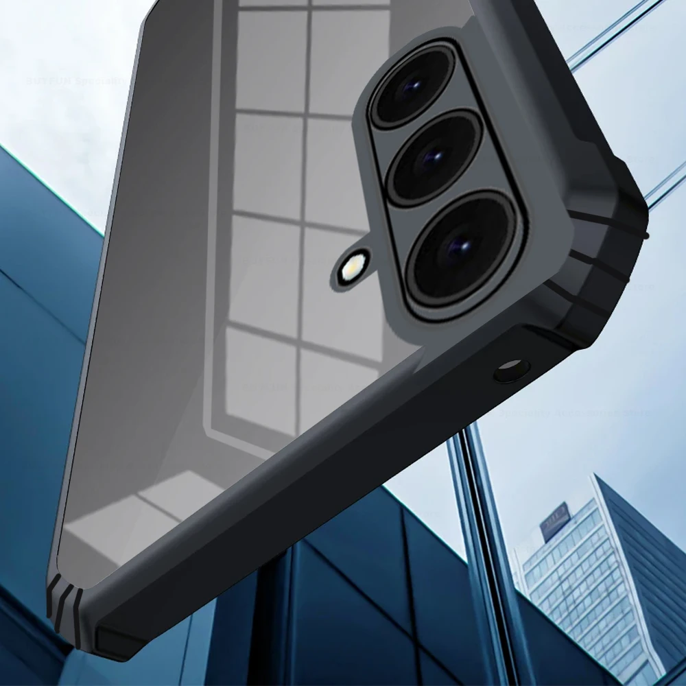 For Samsung Galaxy S24 FE Case Tire Pattern Clear Acrylic Cover Sumsung Smsung S 24FE 5G Camera Protect Shockproof Coques