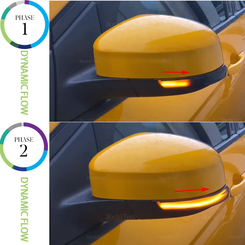 Светодиодный динамический указатель поворота боковое зеркало последовательный